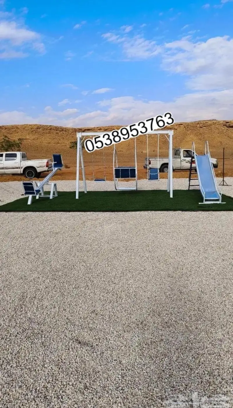 أهل الاستراحات والمخيمات جبنا لكم افضل المراجيح والألعاب 0