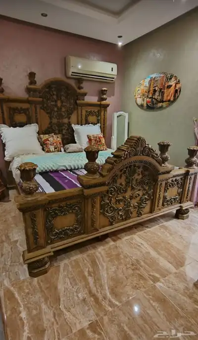 غرفه نوم خشب هندي محفر 0