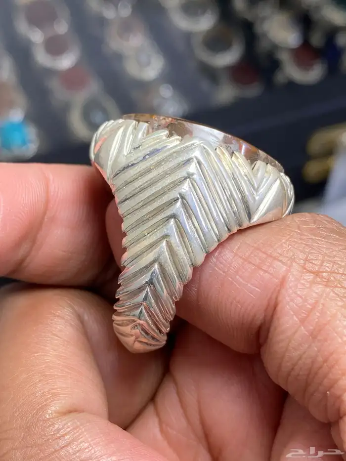 خاتم عقيق طحلبي بطن أحمر ( حمادة vip ) 3