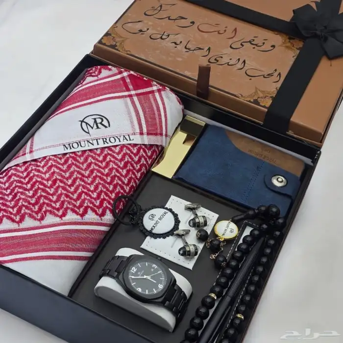 طقم ساعات رجاليه مع شماغ 7