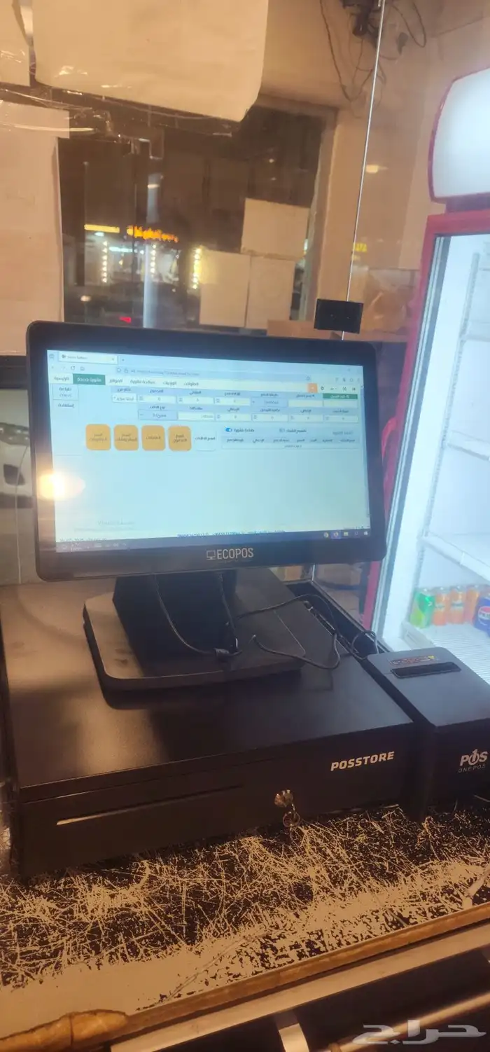 جهازكاشيرلمسi5coreوبرنامج محاسبةبوفيه مطعم كوفي تموينات 12