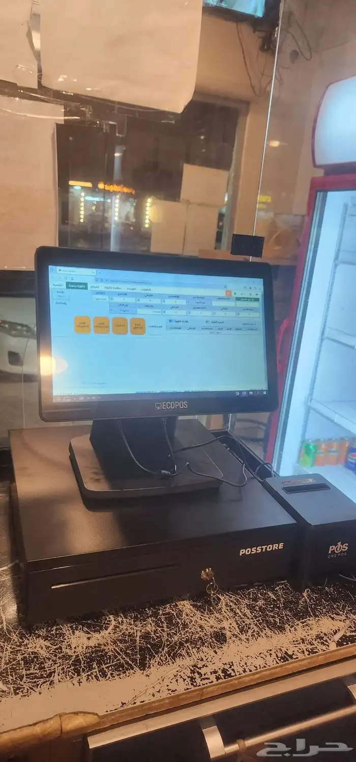 جهازكاشيرلمسi5coreوبرنامج محاسبةبوفيه مطعم كوفي تموينات 11