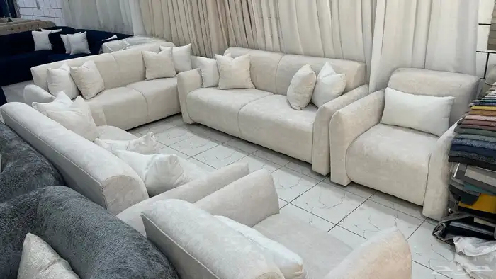 اطقم كنب تفصيل و جاهز على حسب الطلب جديده و بضمان 6