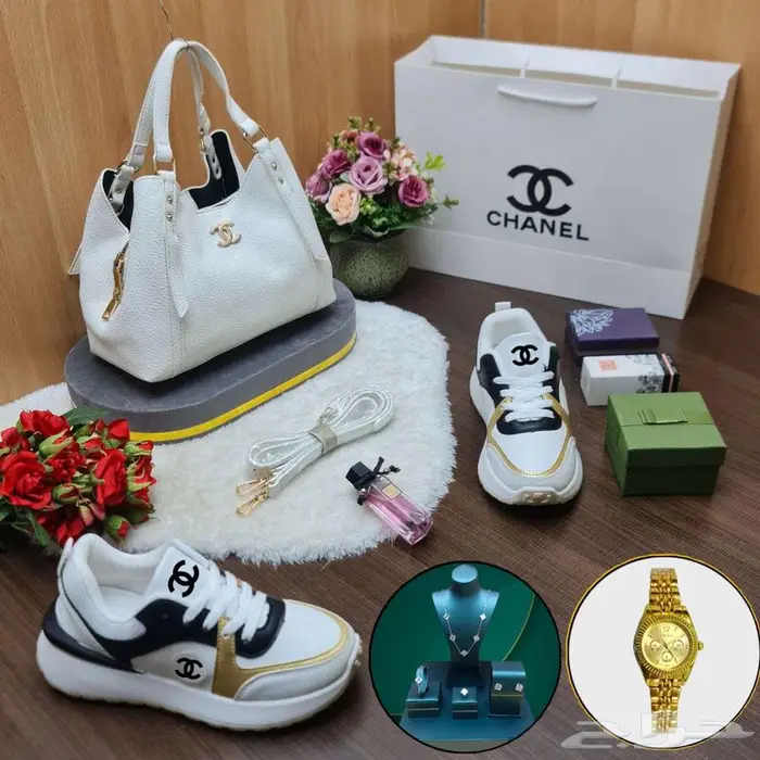 طقم شنطة نسائي خمس قطع سعر قطعتين شنط ماركة شان يلل شوز حذاء 0