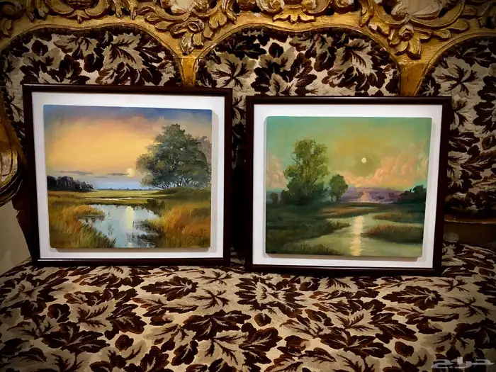 لوحات فنية مقاس 30 سم   30 سم  رسم زيتي علي كانفس 0