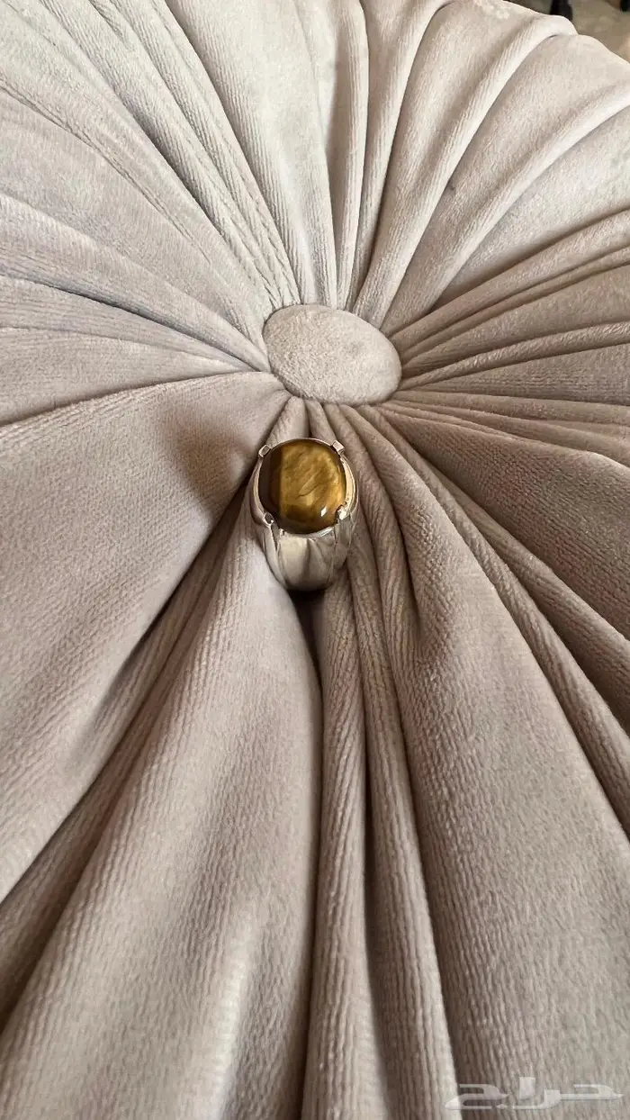 طقم خاتم واسورة بحجر عين النمر 5