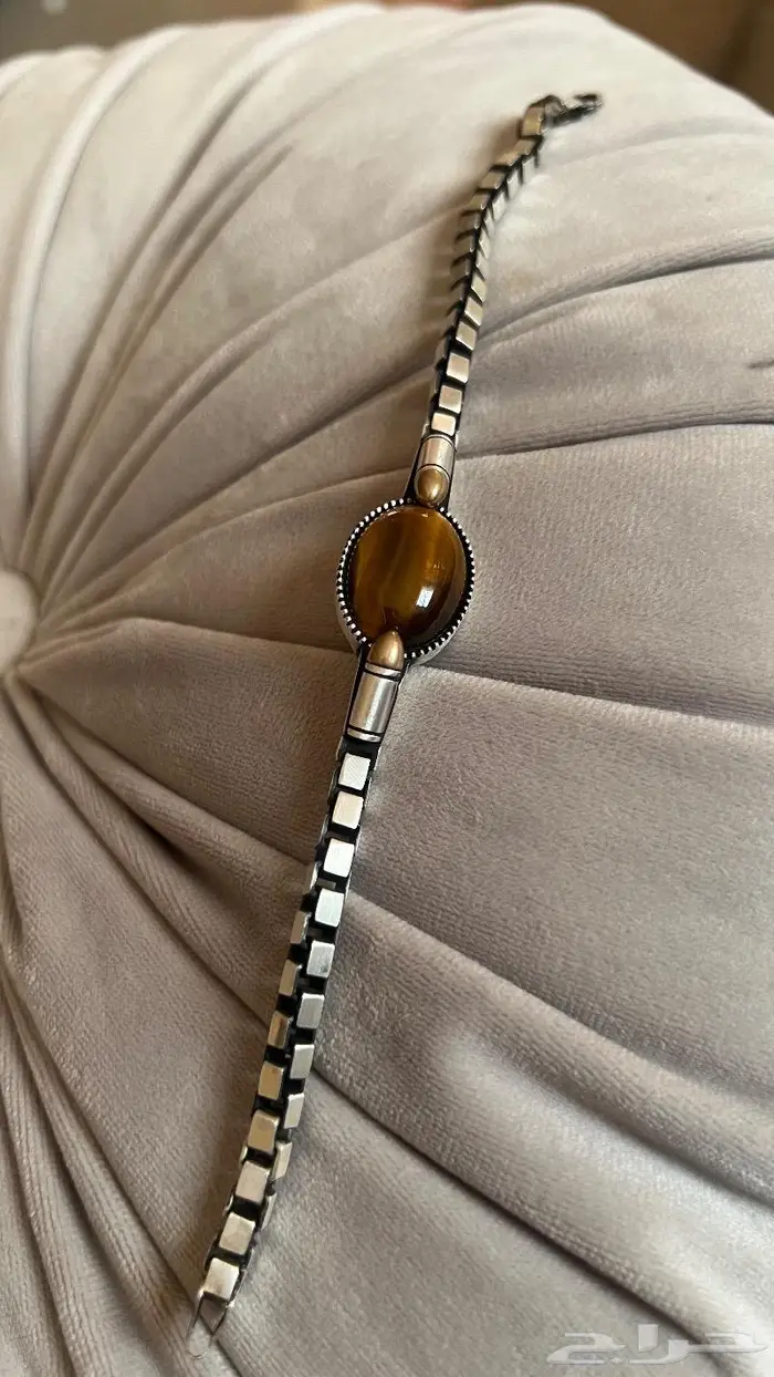 طقم خاتم واسورة بحجر عين النمر 9