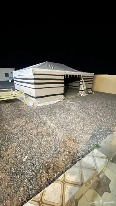 بيوت شعر على حديد نضام ثابت لون اسود وا الونس ابيض 8