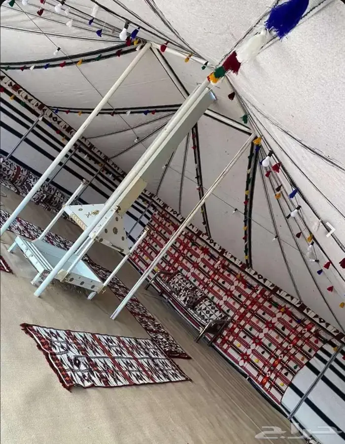 بيوت شعر ابيض تركي مربع جميع المقاسات مشبات نار 2