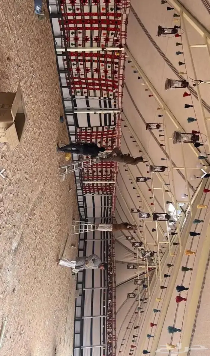 بيوت شعر ابيض تركي مربع جميع المقاسات مشبات نار 5