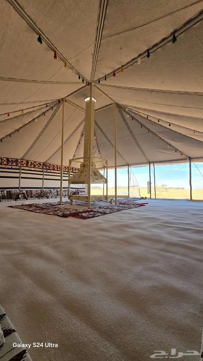 بيوت شعر ابيض تركي مربع جميع المقاسات مشبات نار 1