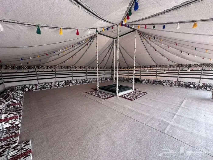 بيوت شعر ابيض تركي مربع جميع المقاسات مشبات نار 6