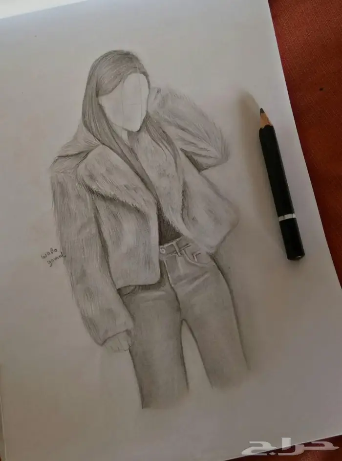 الرسامة وفاء جمال كورس تعليم رسم احترافي 13