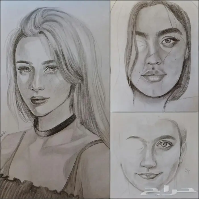 الرسامة وفاء جمال كورس تعليم رسم احترافي 5