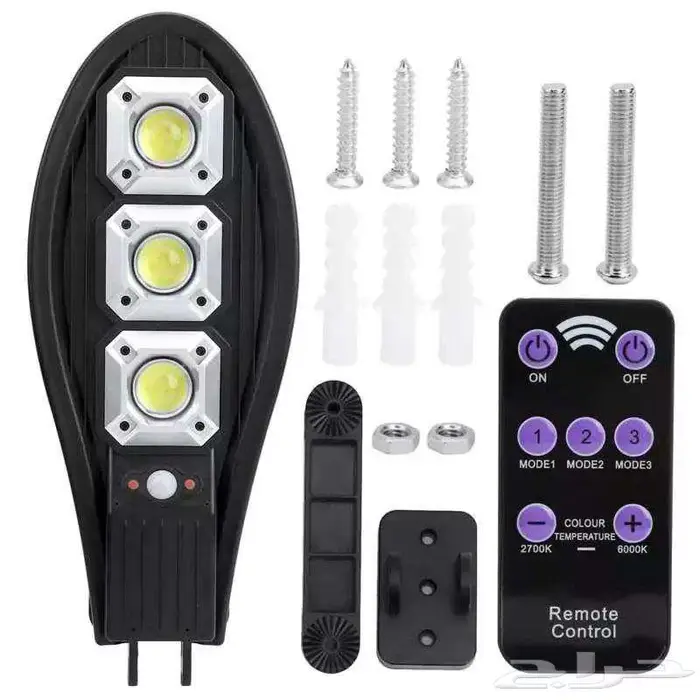 كشاف مصباح اضاءة يعمل على الطاقة الشمسية 0