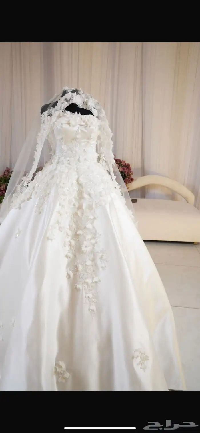 للايجار فستان زواج فستان وطرحه وجزمه السعر 500 0
