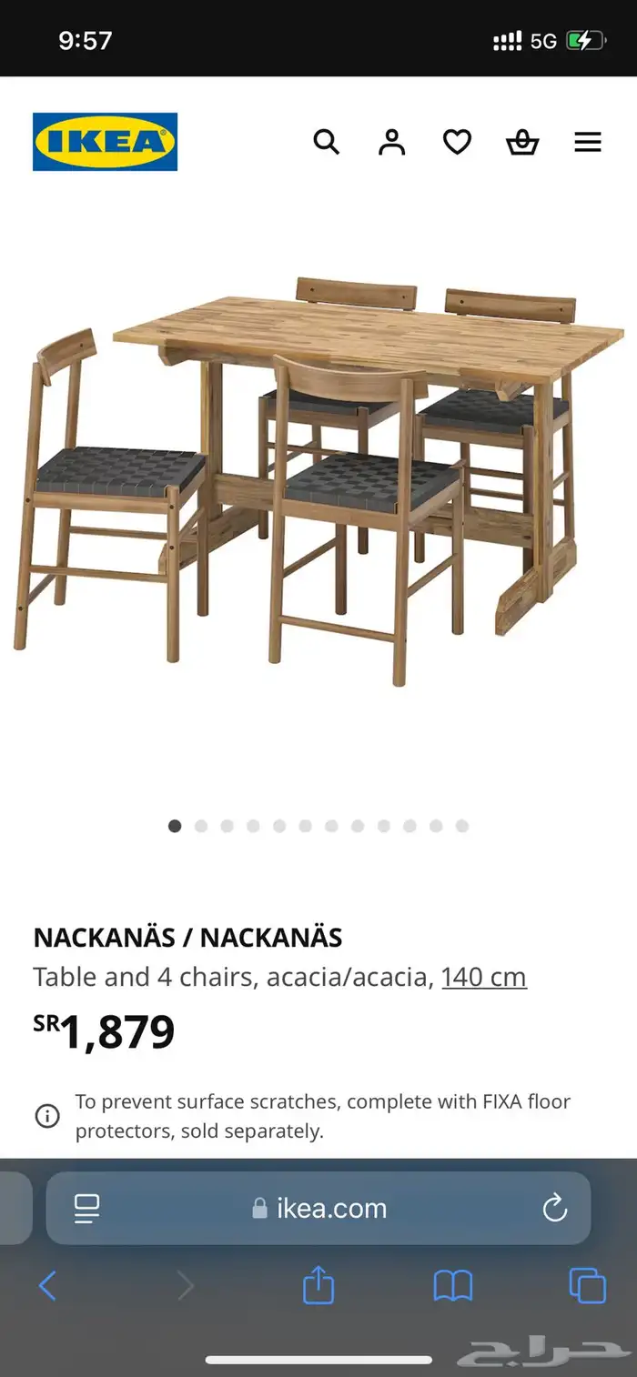 طاولة مع أربع كراسي خشبية على الطراز البوهيمي 3