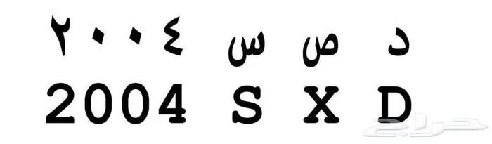لوحة سيارة 2004 0