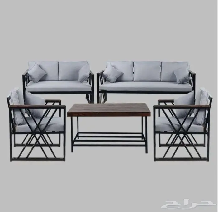 جلسات خشب خارجية حدائق شاليهات 7