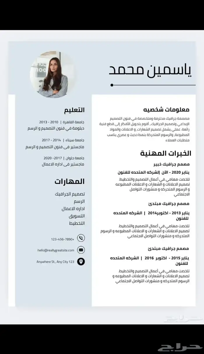 تصميم سيرة ذاتية بشكل احترافي و اقل الاسعار 8