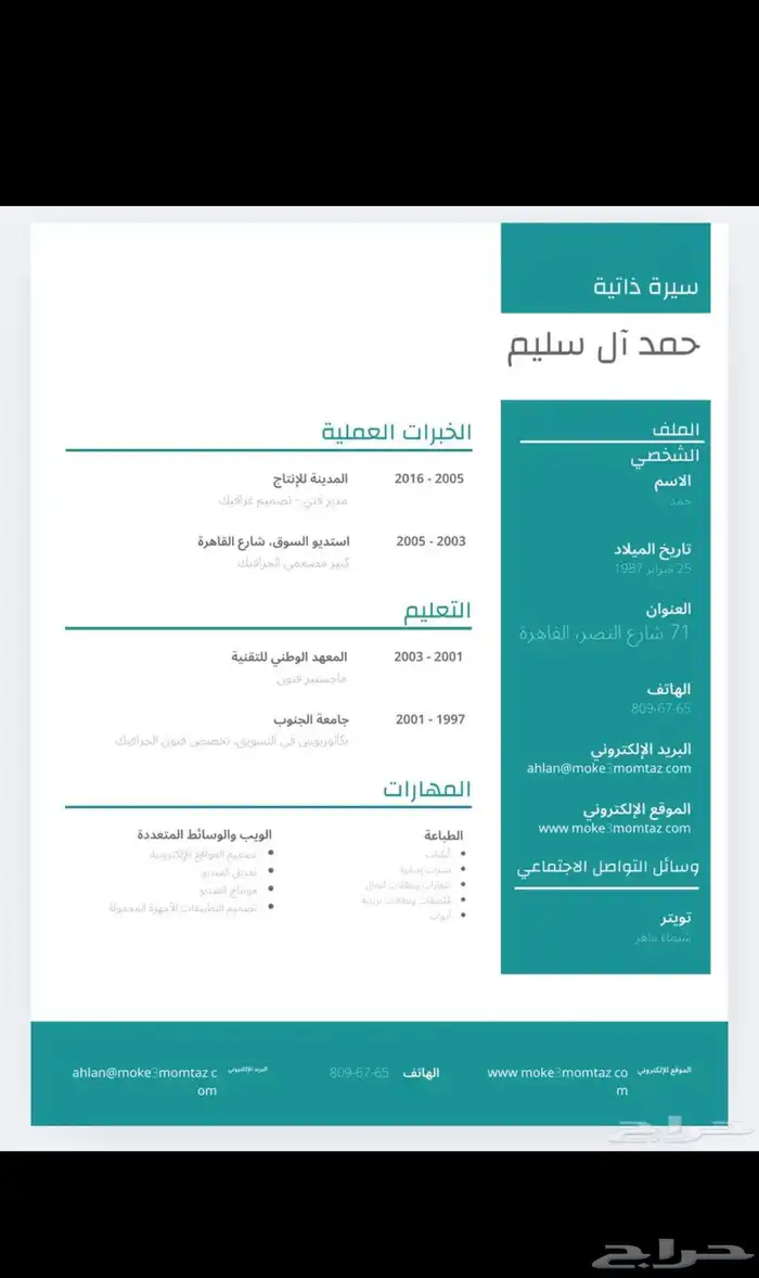 تصميم سيرة ذاتية بشكل احترافي و اقل الاسعار 7