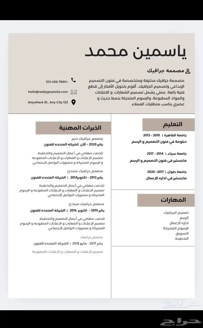 تصميم سيرة ذاتية بشكل احترافي و اقل الاسعار 9