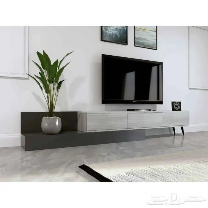 طاولة تلفزيون متحركة ثلاث ألوان 0