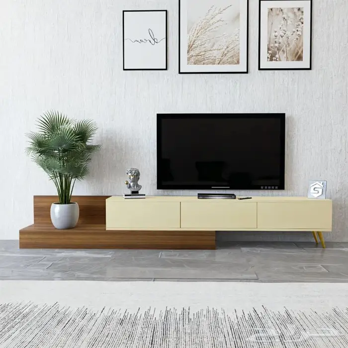 طاولة تلفزيون متحركة ثلاث ألوان 2