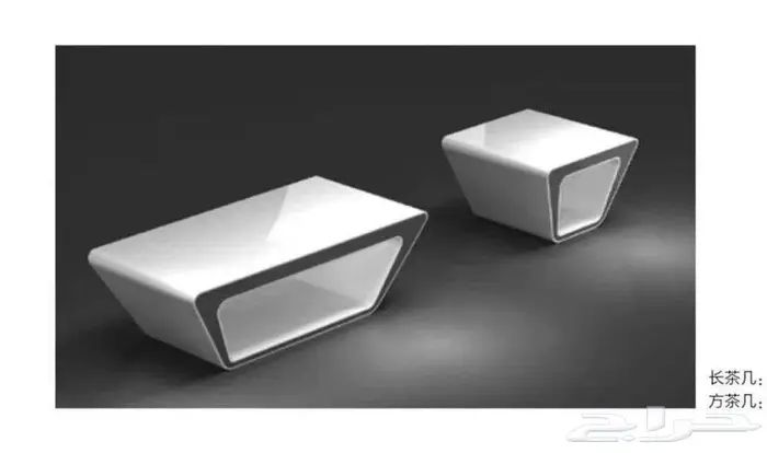 مكتب رئيس مدير طقم ابيض تصميم مميز أنيق فاخر جدا 240سم 6