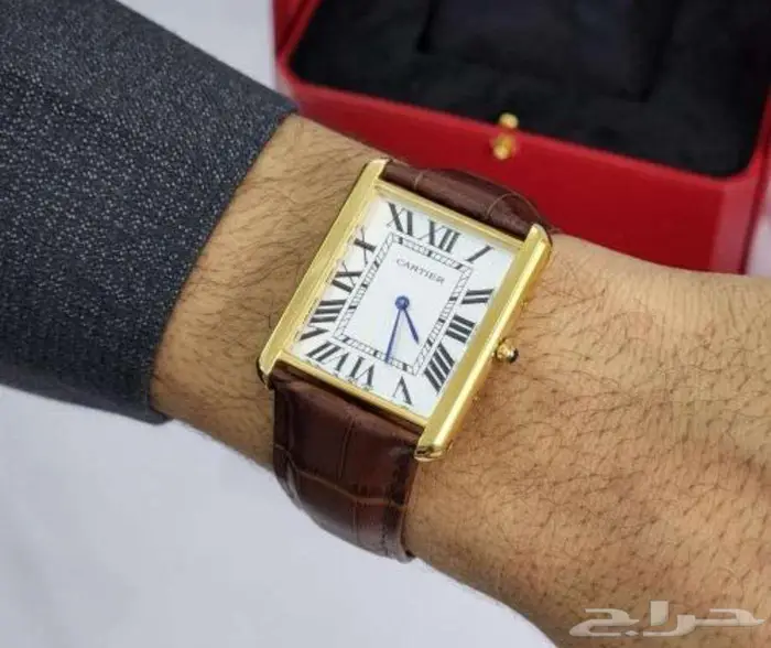 ساعة كرتير جلد صنقل رجالية ساعات افخم انواع ماركة كارتييه 7