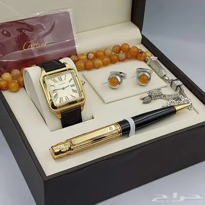 اكشخ كارتيه طقم رجالي ساعة اقلام كبك سبح كارتييه ساعات قلم 3
