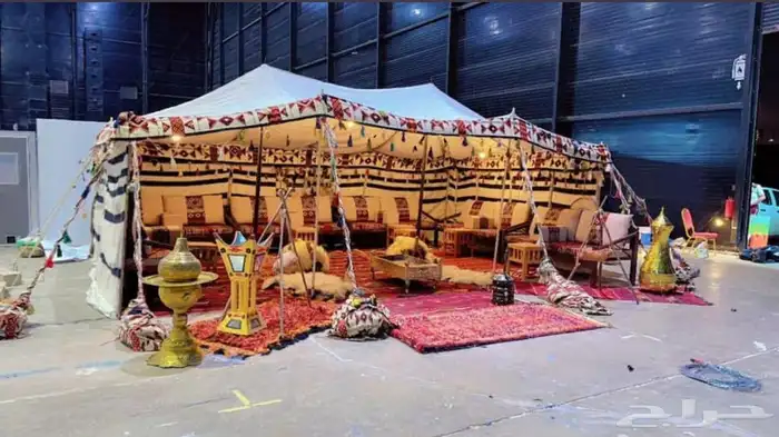 يوم التاسيس خيام مع الديكورات الشعبيه مع الجمال 9