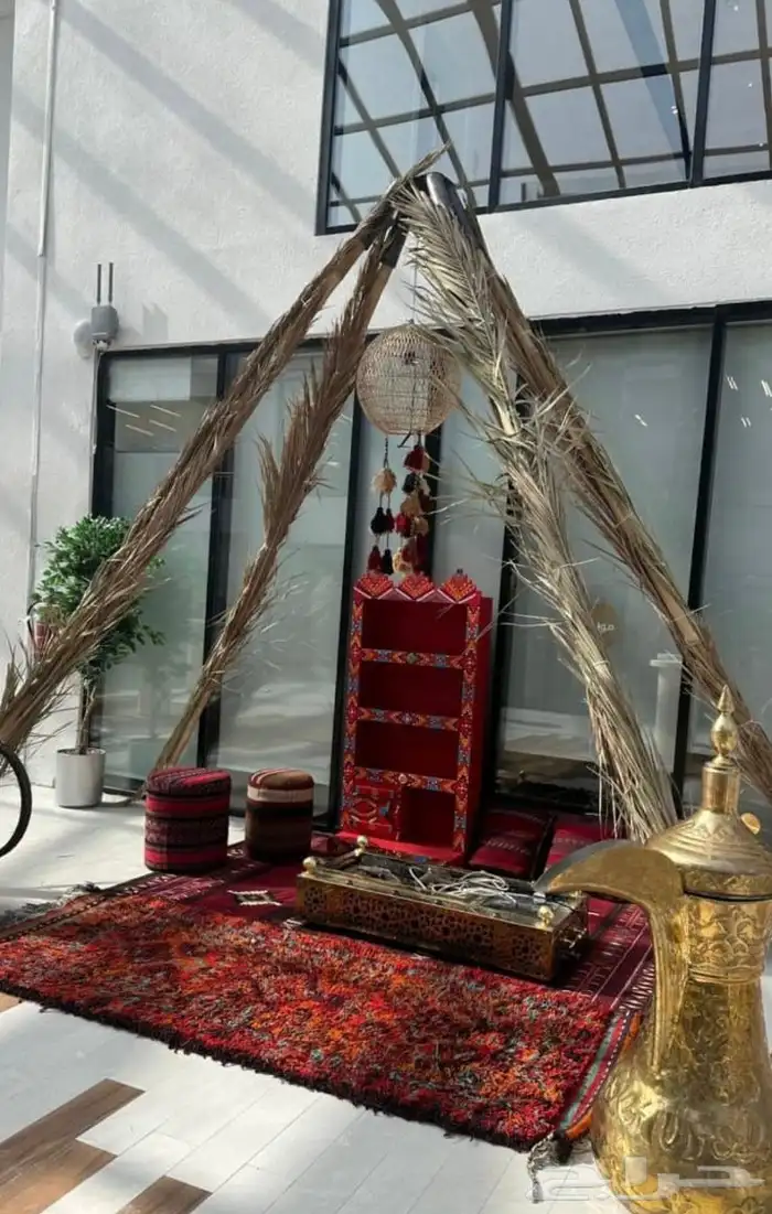 يوم التاسيس خيام مع الديكورات الشعبيه مع الجمال 3