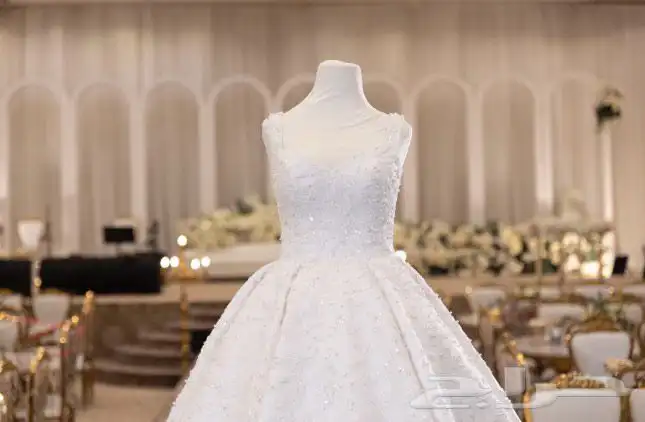 فسان زفاف مطرز يشبه فستان مرام الحربي 3