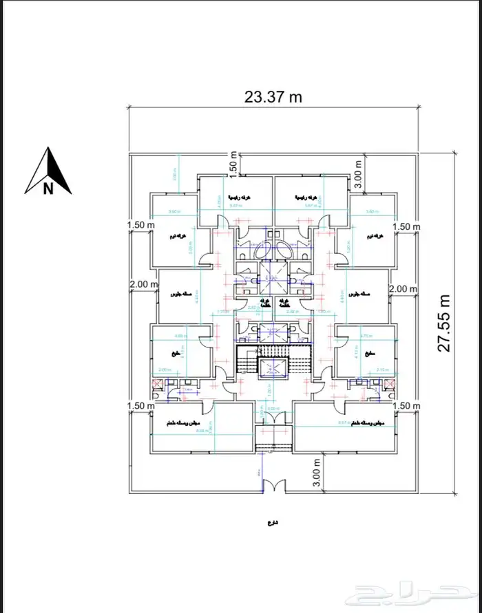 تصميم مخطط معماري شقق 0