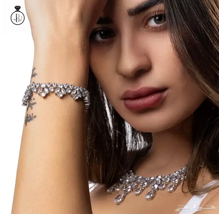 طقم زركون مطلي ذهب 2