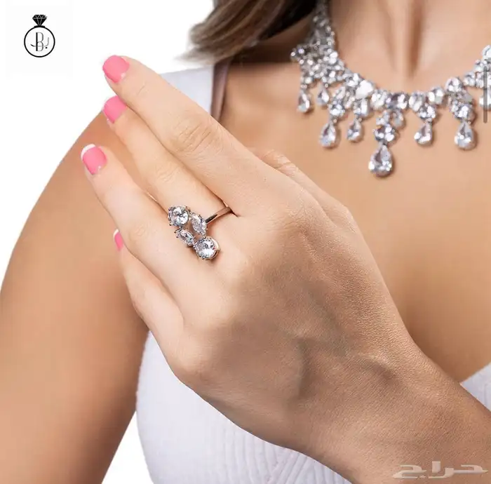 طقم زركون مطلي ذهب 3