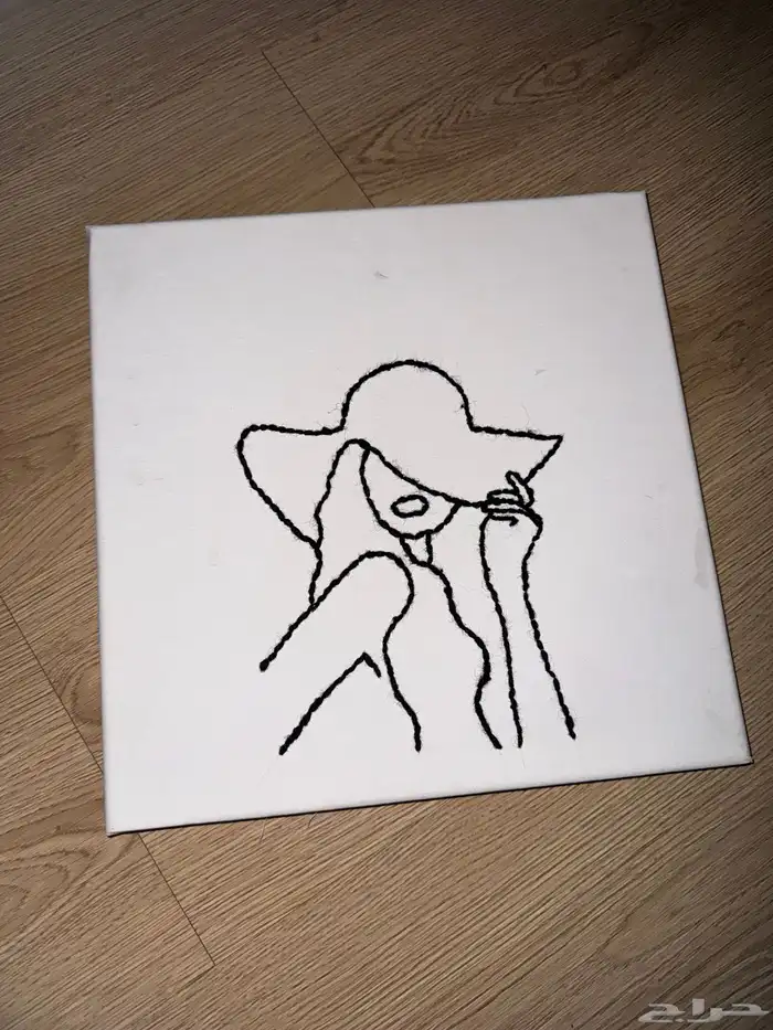 لوحه كانفوس خياطه بالصوف 1