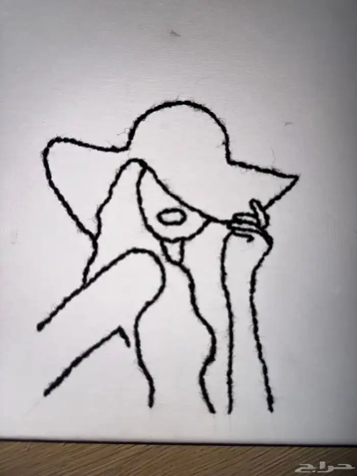 لوحه كانفوس خياطه بالصوف 2