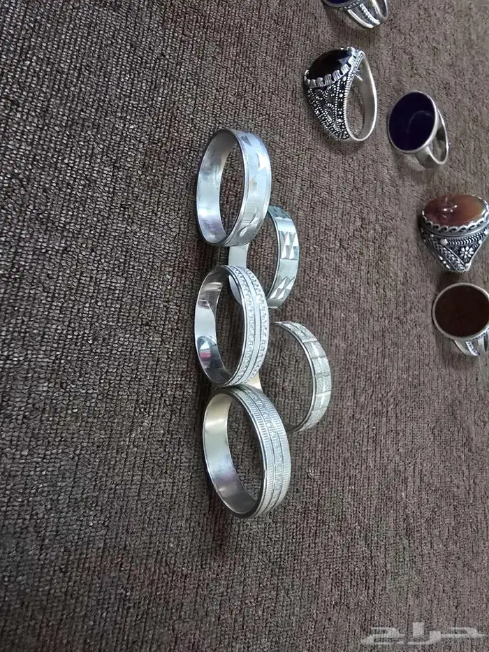 خواتم ودبلات رجالية فضة 925 المقاس9 إلى 11 7