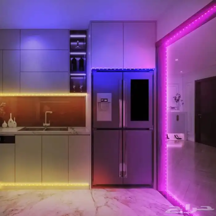 شريط اضاءة LED لاصق   بتحكم عبر الجوال و ريموت كنترول 5