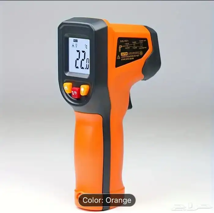 مقياس حرارة صناعي بأشعة تحت الحمراء بدون تلامس بشاشة LCD 0