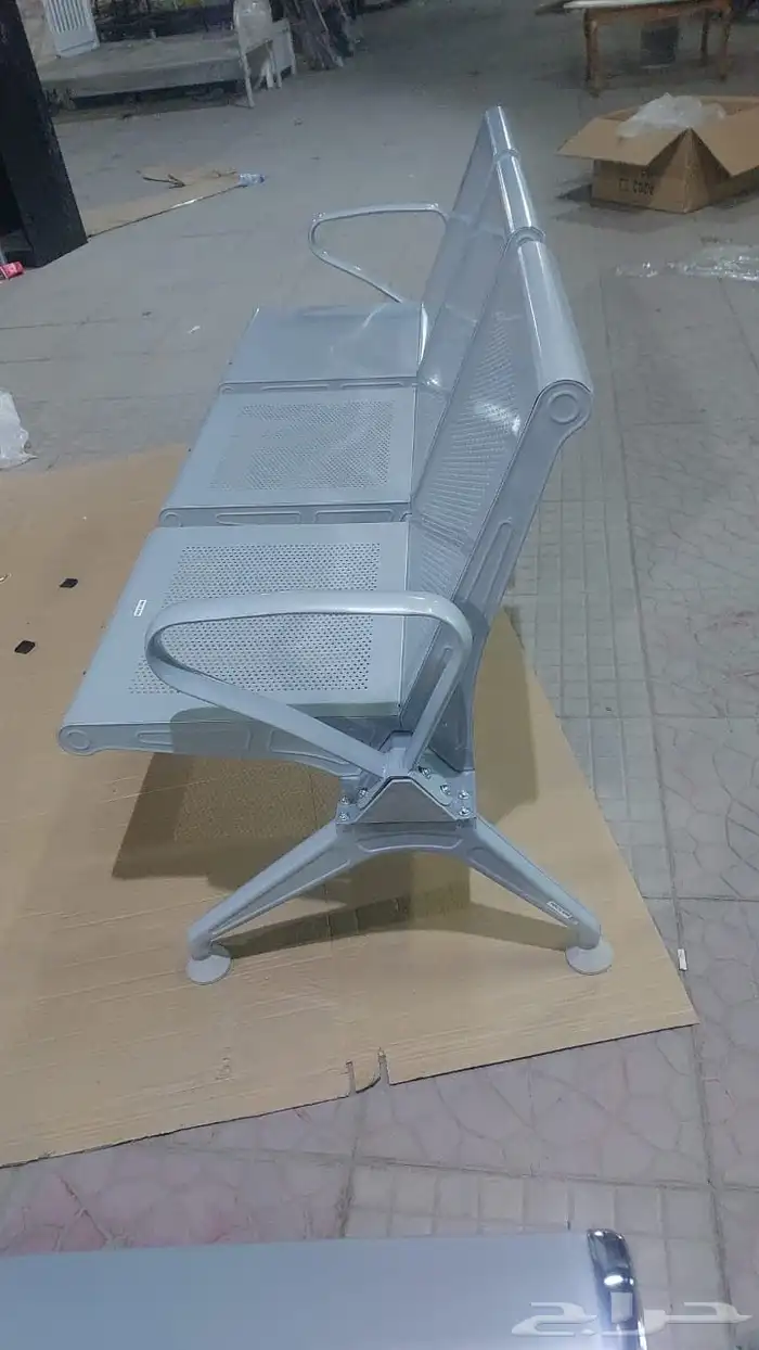 كرأسي انتظار حديد ثلاثة مقاعد كراسي حديد. 15