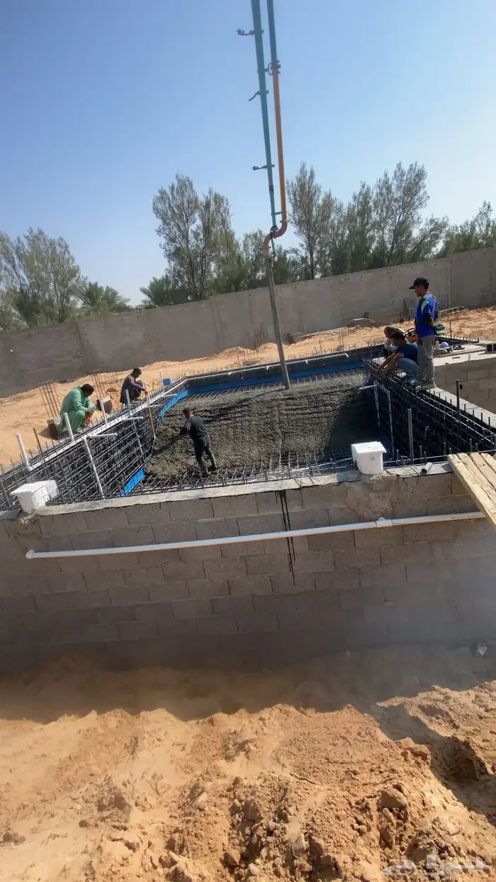 فني انشاء مسابح خرسانه وفايبر جلاس 3