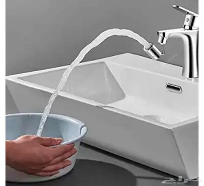صنبور دوارة بزاوية مخرج الماء بخاخ ثنائي 4