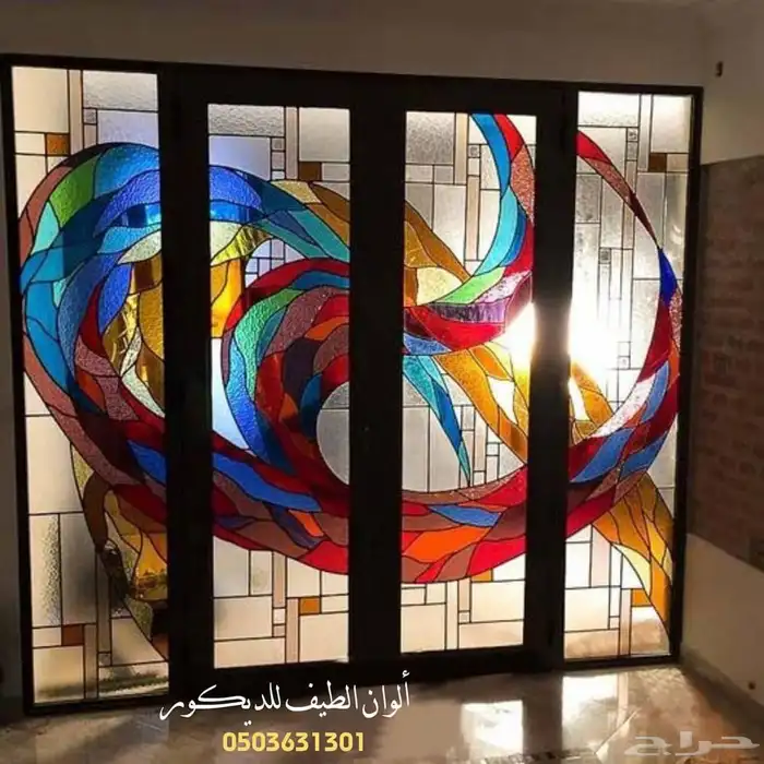 قبب و أبواب و زجاج معشق وملون و مرايا 1