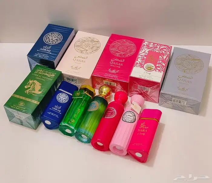 عطور جمله مع كيس كتابه حسب طلبك 1