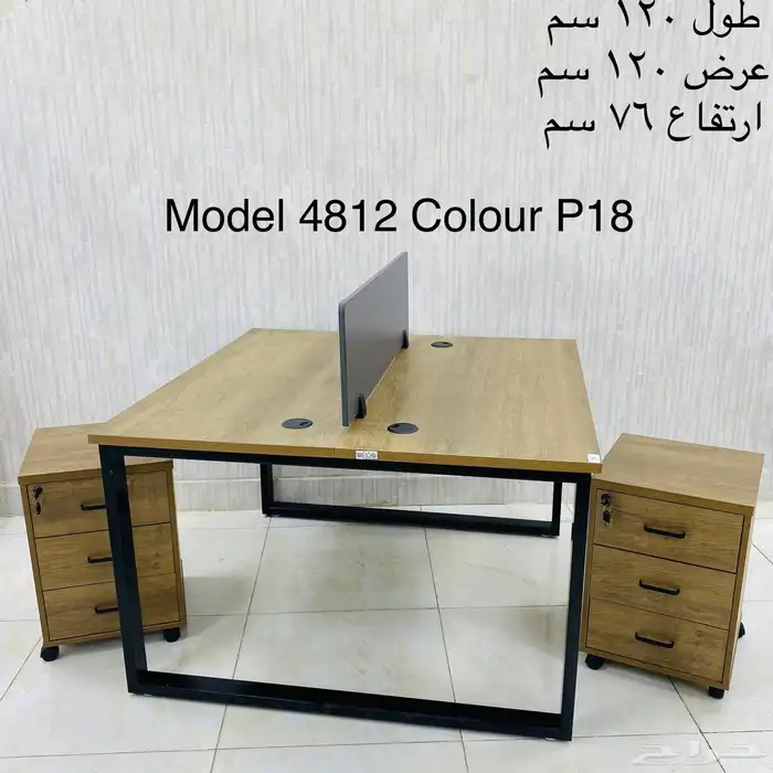 مكتب ثنائي و كرسي دوار شبك و كرسي دوار فخم و مكاتب ادارية 0