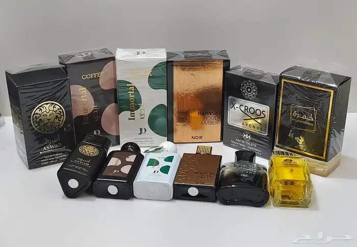 عطور جمله مع كيس كتابه حسب طلبك 0