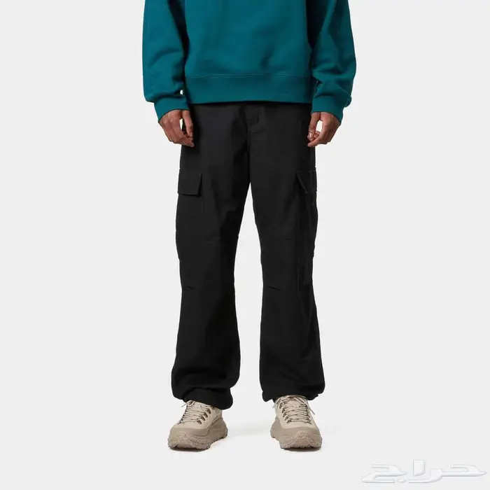 بنطلون كارجو رجالي carhartt WIP مقاس 34 لون اسود 3